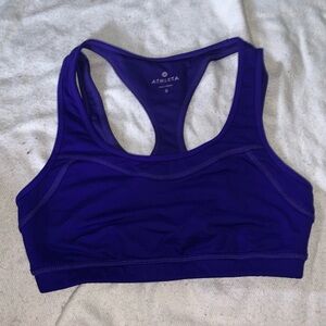 Athleta sports bra royal blue size small racer back TRIPLE DARE